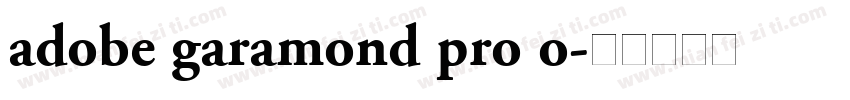 adobe garamond pro o字体转换
